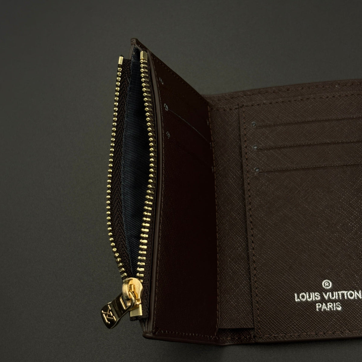 Luxury Fashion Brand Monogram Card Holder Wallet with Flap Closure with Box