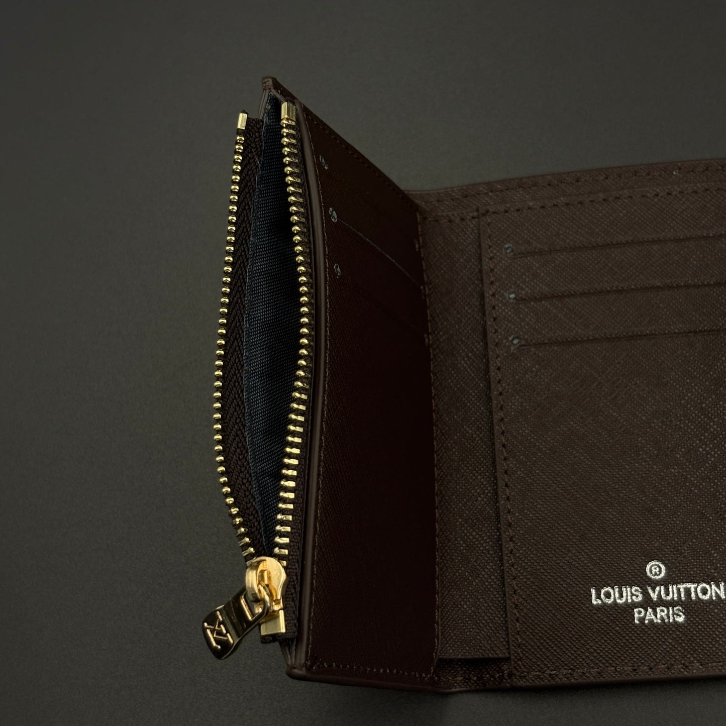 Luxury Fashion Brand Monogram Card Holder Wallet with Flap Closure with Box