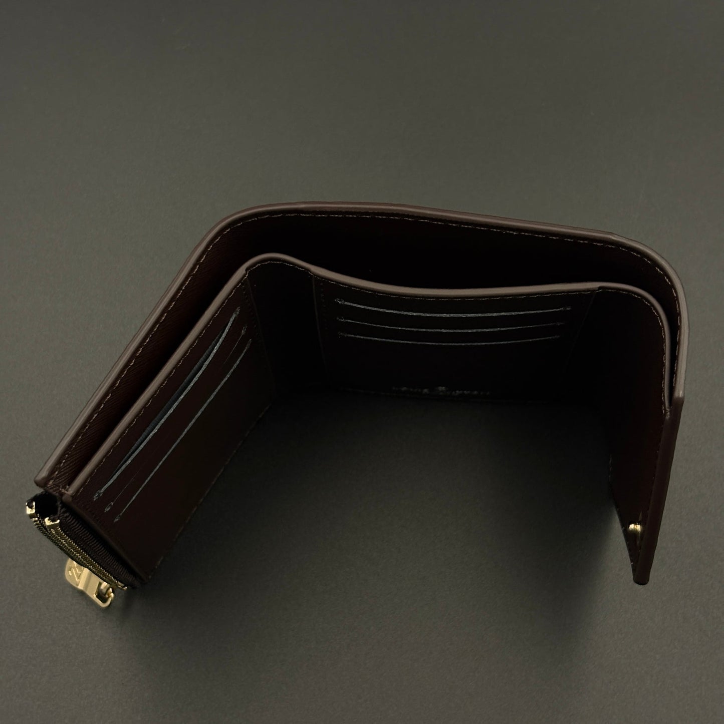 Luxury Fashion Brand Monogram Card Holder Wallet with Flap Closure with Box