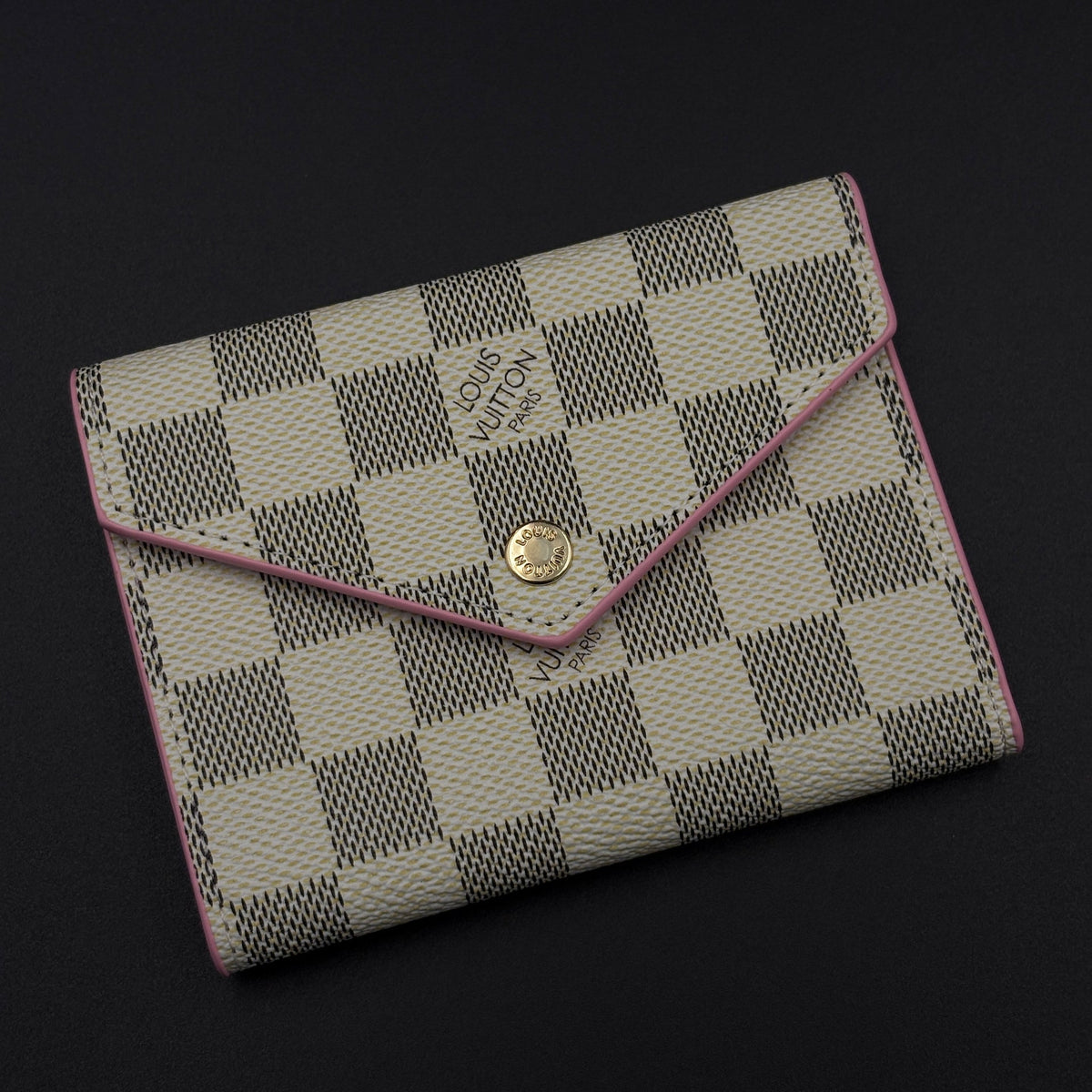 Luxury Fashion Brand Monogram Card Holder Wallet with Flap Closure with Box