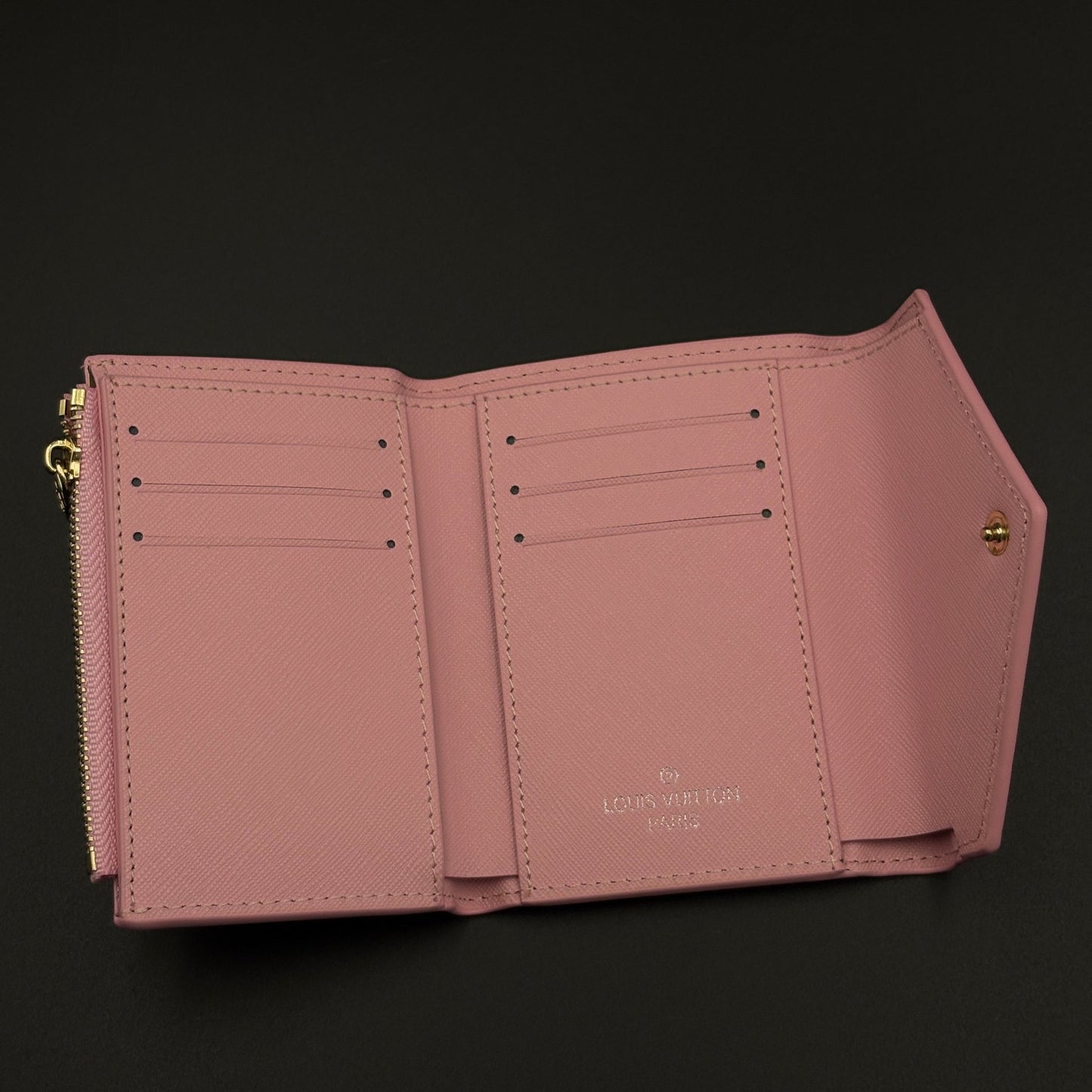 Luxury Fashion Brand Monogram Card Holder Wallet with Flap Closure with Box