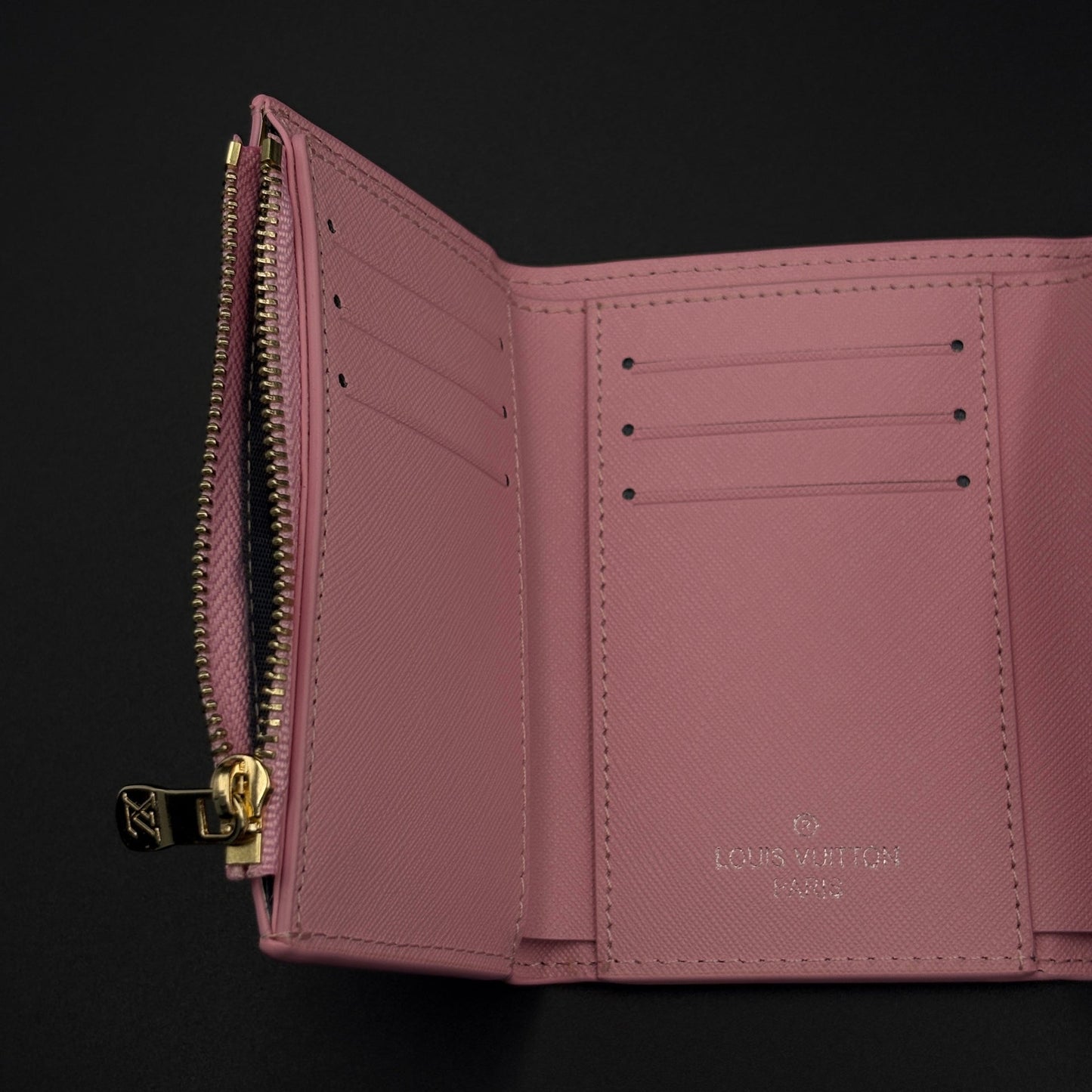 Luxury Fashion Brand Monogram Card Holder Wallet with Flap Closure with Box