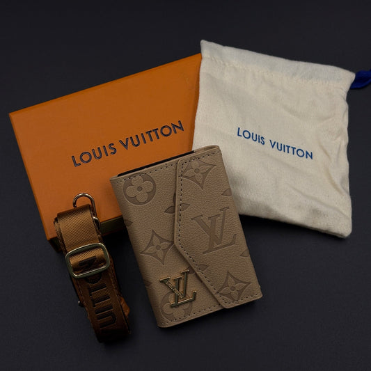 Luxury Fashion Brand Monogram Empreinte Victorine Wallet Card Holder Strap with Box