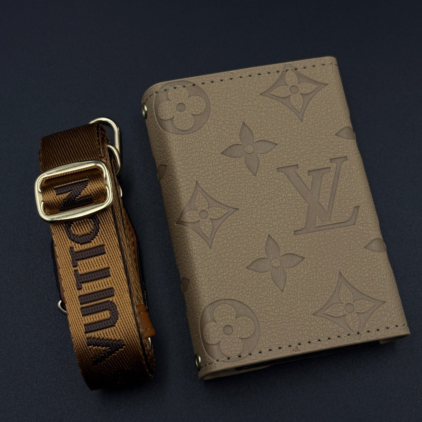 Luxury Fashion Brand Monogram Empreinte Victorine Wallet Card Holder Strap with Box