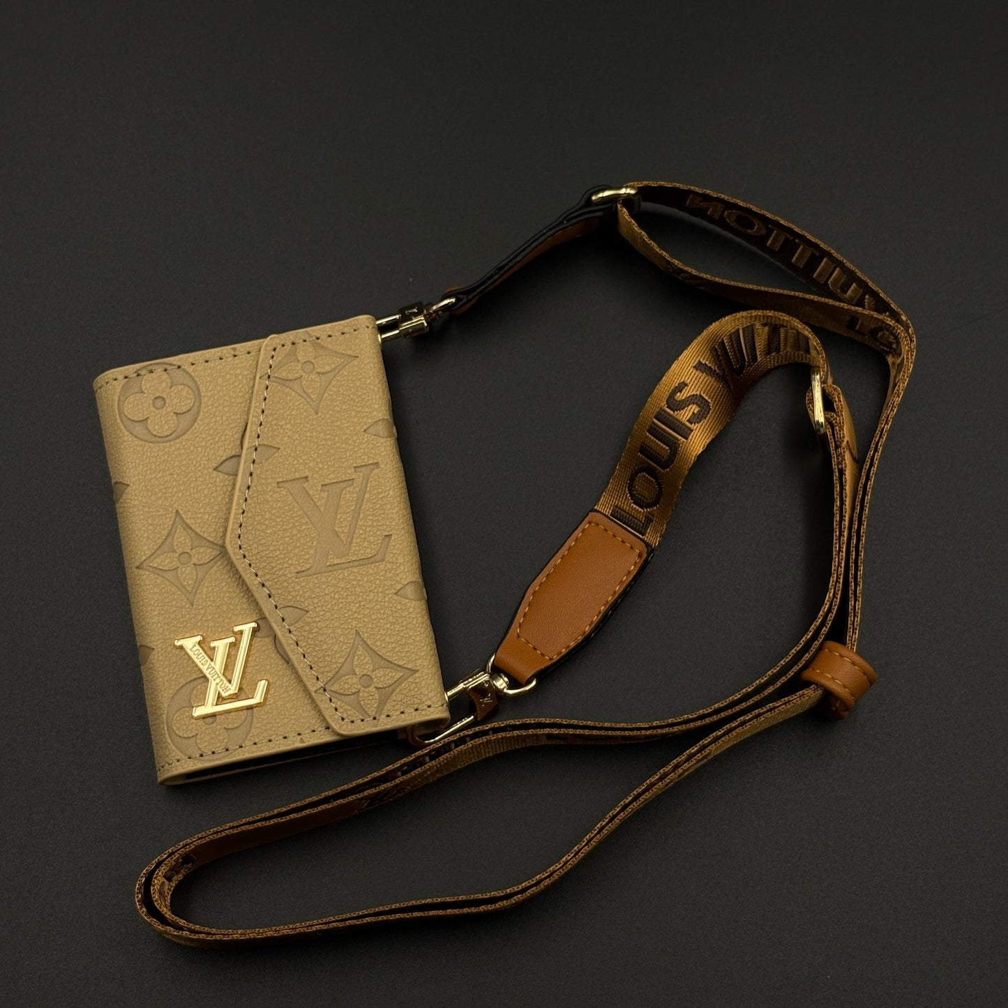 Luxury Fashion Brand Monogram Empreinte Victorine Wallet Card Holder Strap with Box