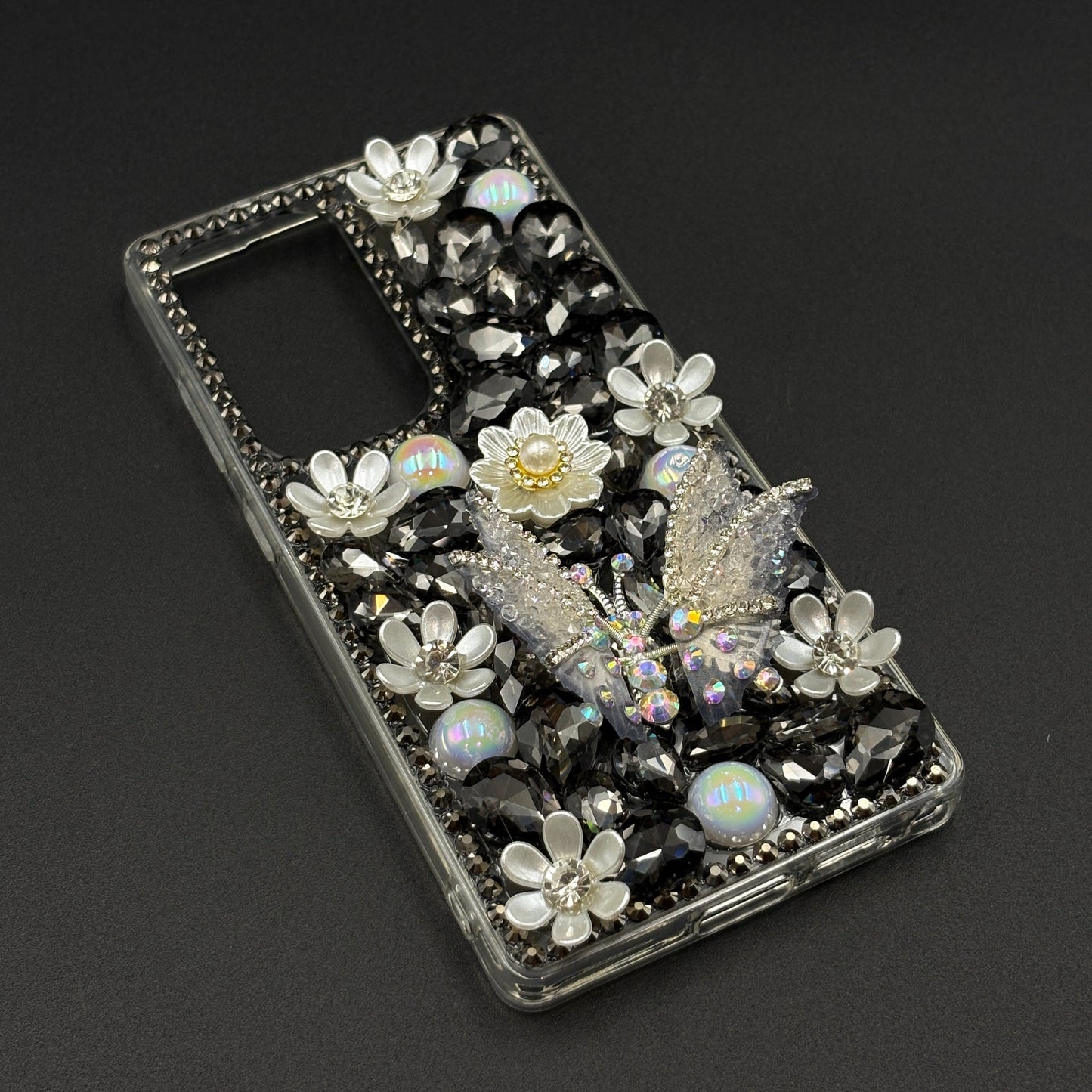 Bling Butterfly & Flower Phone Case for Samsung Galaxy S25 Ultra | Luxury Rhinestone Crystal