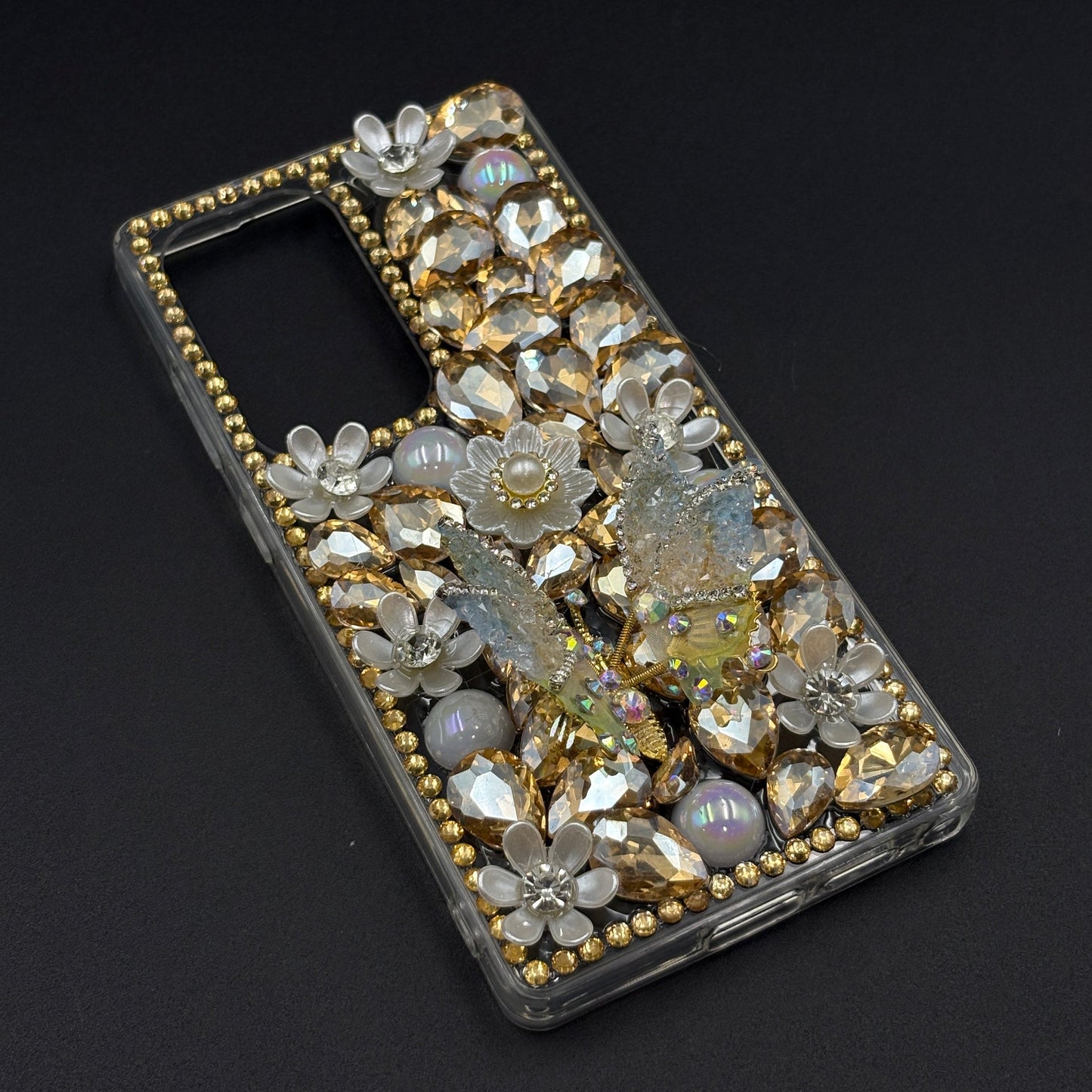Bling Butterfly & Flower Phone Case for Samsung Galaxy S25 Ultra | Luxury Rhinestone Crystal