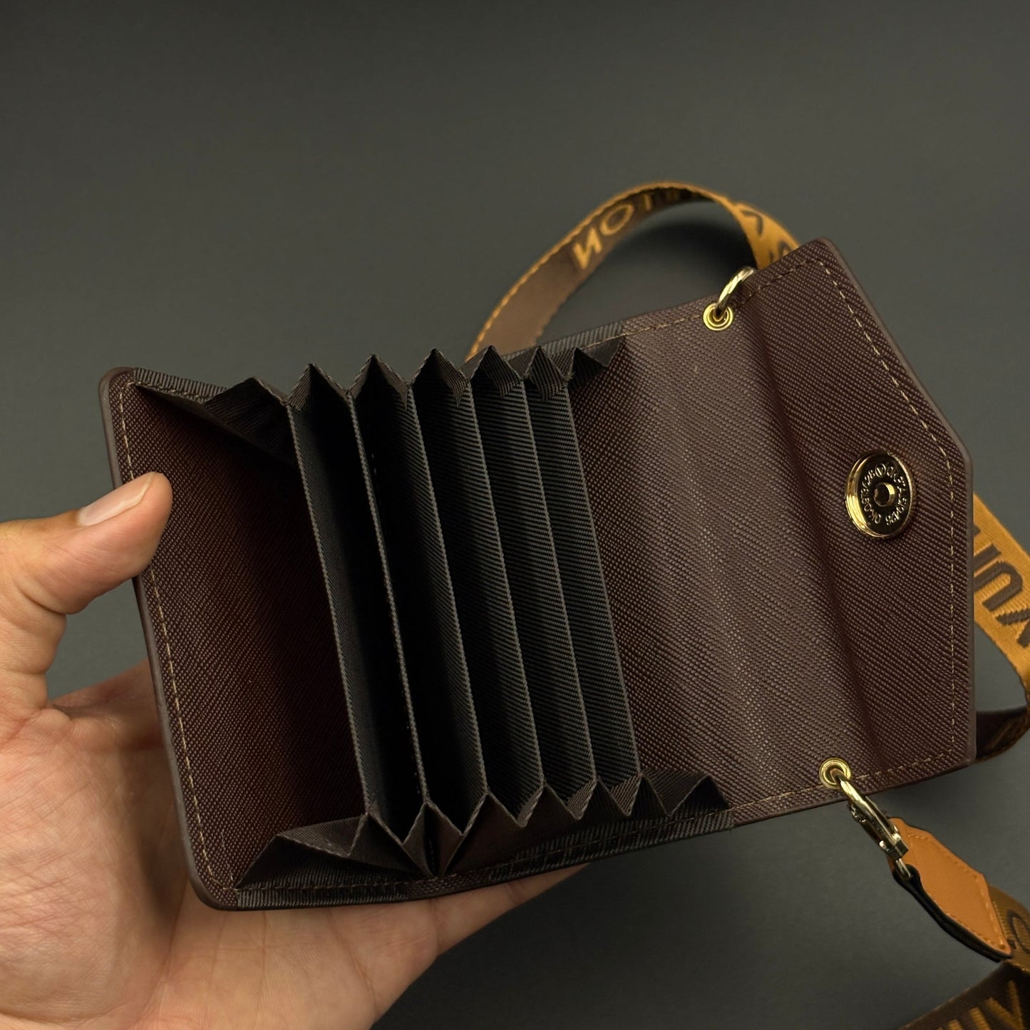 Luxury Fashion Brand Pattern Monogram Empreinte Victorine Wallet Card Holder Strap with Box