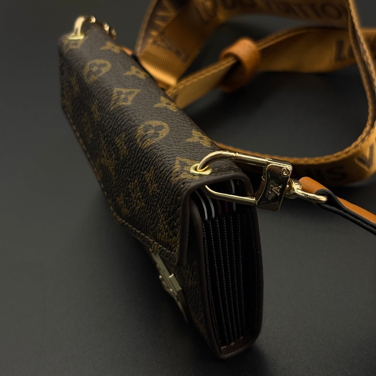 Luxury Fashion Brand Pattern Monogram Empreinte Victorine Wallet Card Holder Strap with Box