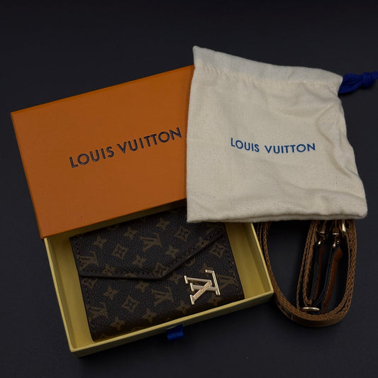 Luxury Fashion Brand Pattern Monogram Empreinte Victorine Wallet Card Holder Strap with Box