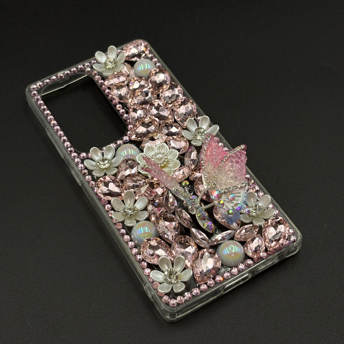 Bling Butterfly & Flower Phone Case for Samsung Galaxy S25 Ultra | Luxury Rhinestone Crystal
