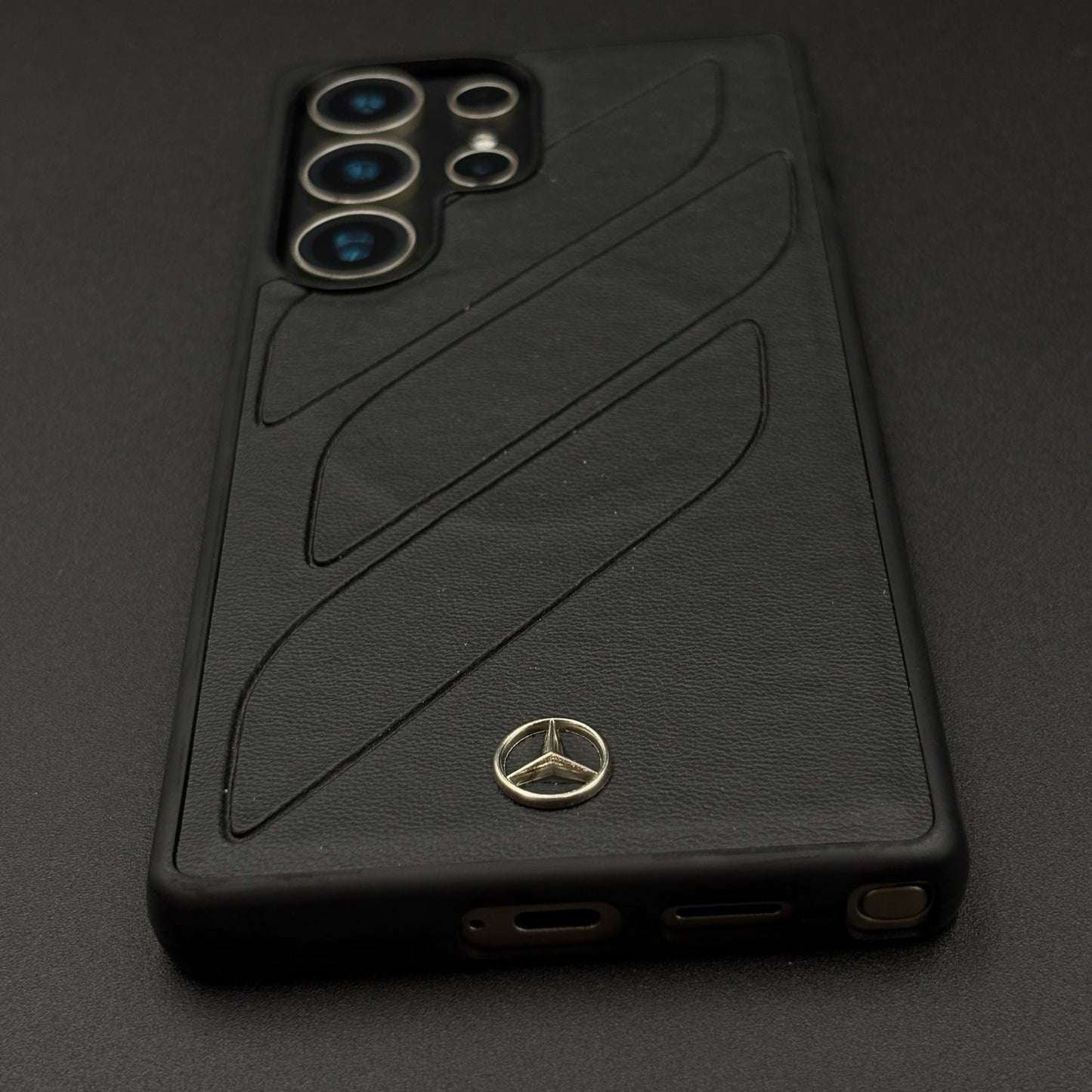 Merc Edition Phone Case for Samsung Galaxy S25 Ultra | Car-Inspired Design | PU Leather | Embossed Logo