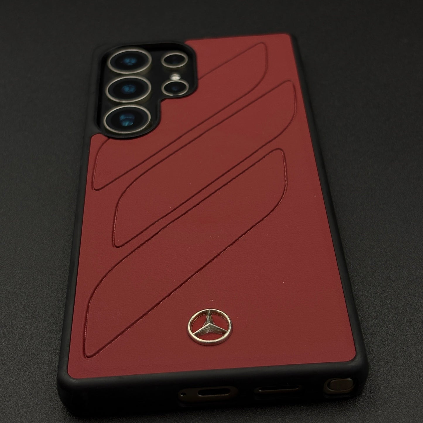 Merc Edition Phone Case for Samsung Galaxy S25 Ultra | Car-Inspired Design | PU Leather | Embossed Logo
