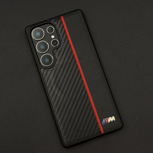 Performance M Series Phone Case for Samsung Galaxy S25 Ultra | Dual Shade Carbon Fiber | MagSafe Compatible | Embossed Logo