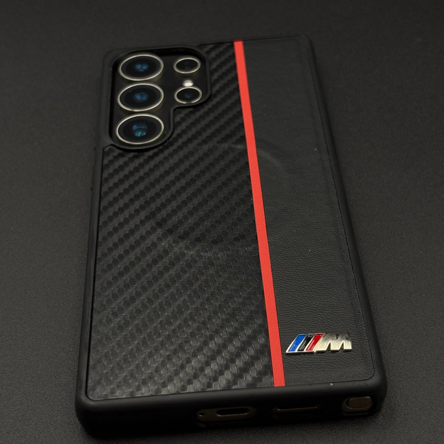 Performance M Series Phone Case for Samsung Galaxy S25 Ultra | Dual Shade Carbon Fiber | MagSafe Compatible | Embossed Logo