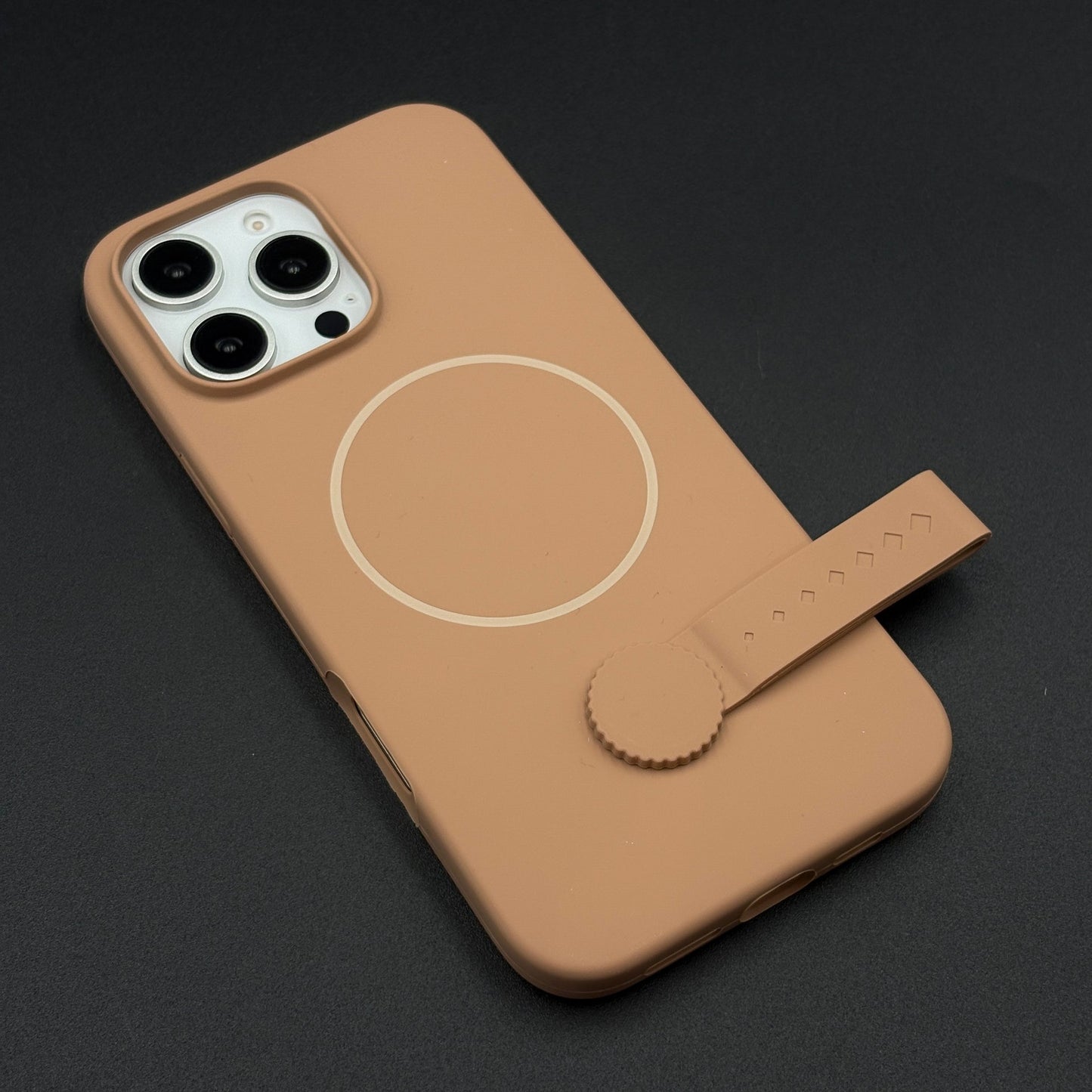 Liquid Silicone Wristband Case for iPhone | Silk Feel Touch Grip | Built-In Strap | MagSafe Compatible
