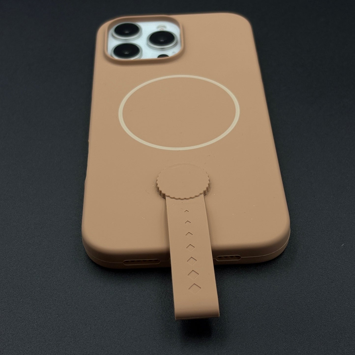 Liquid Silicone Wristband Case for iPhone | Silk Feel Touch Grip | Built-In Strap | MagSafe Compatible