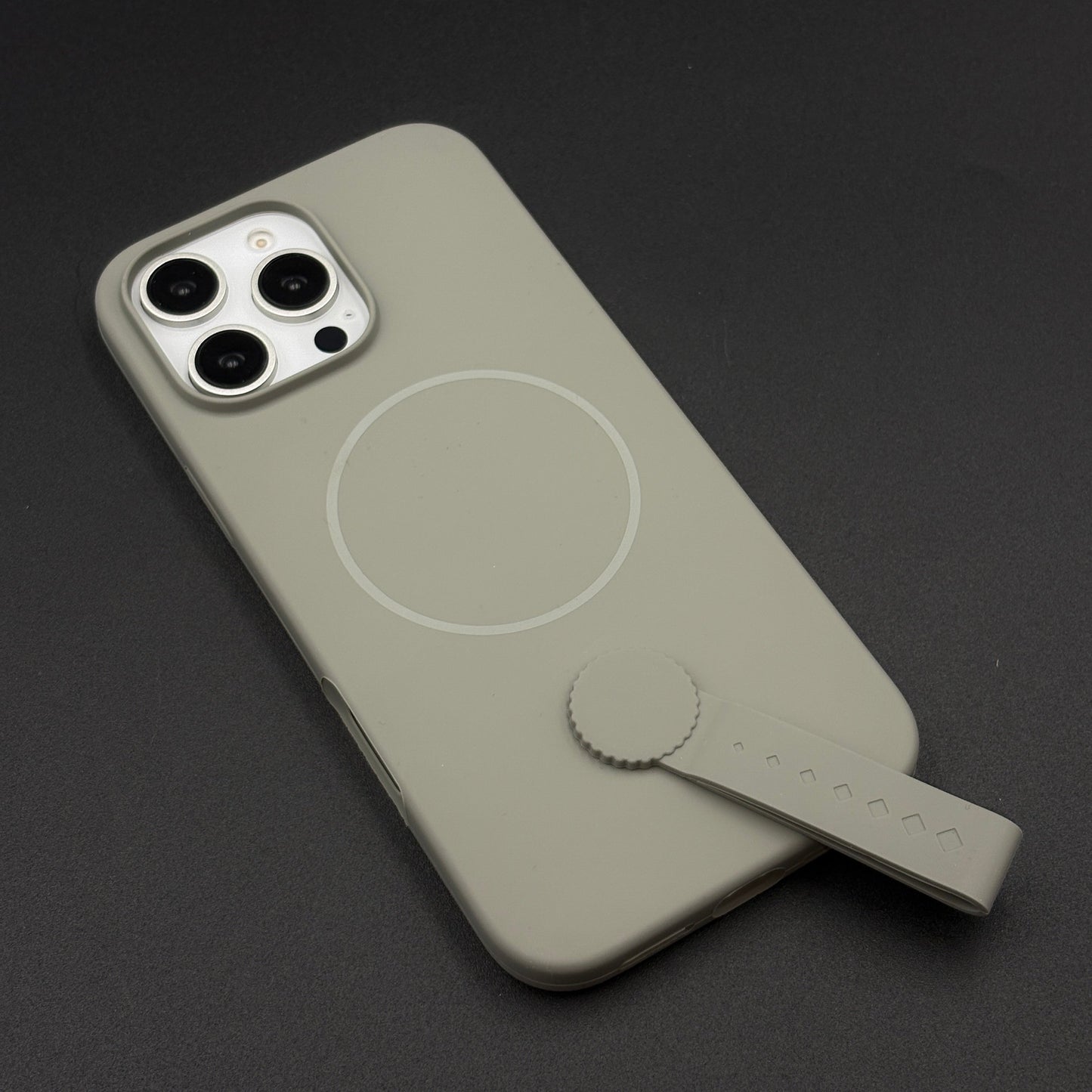 Liquid Silicone Wristband Case for iPhone | Silk Feel Touch Grip | Built-In Strap | MagSafe Compatible