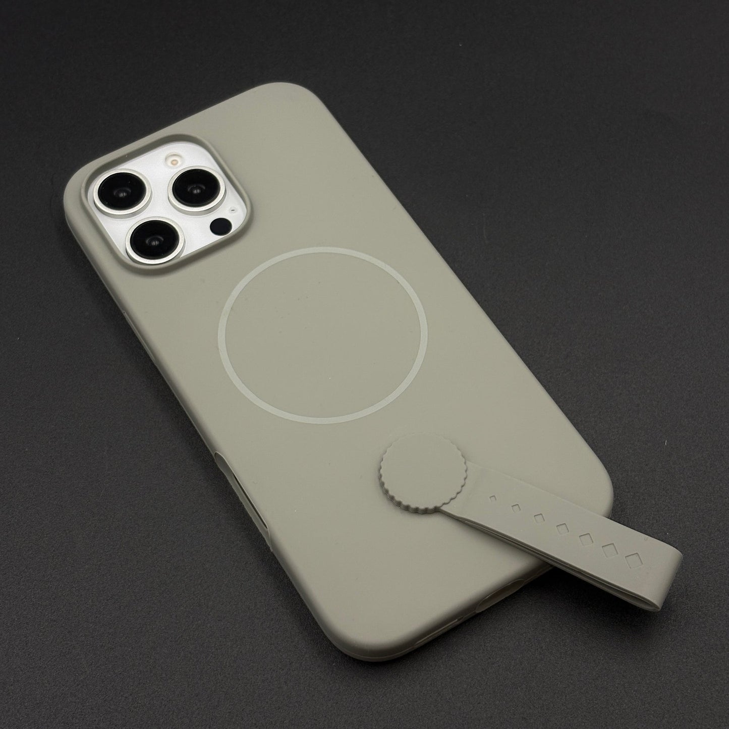Liquid Silicone Wristband Case for iPhone | Silk Feel Touch Grip | Built-In Strap | MagSafe Compatible