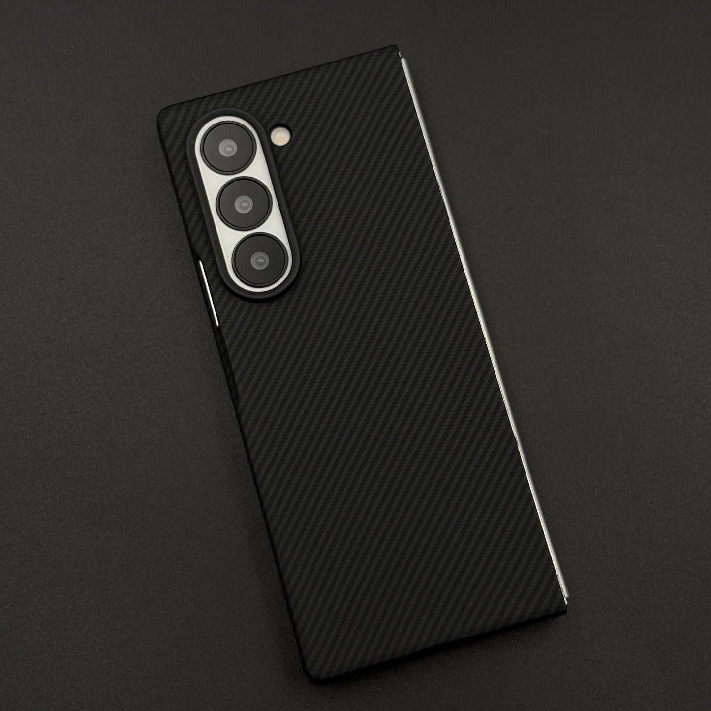 Black Carbon Fiber Grid Case for Samsung Galaxy Z Fold 6