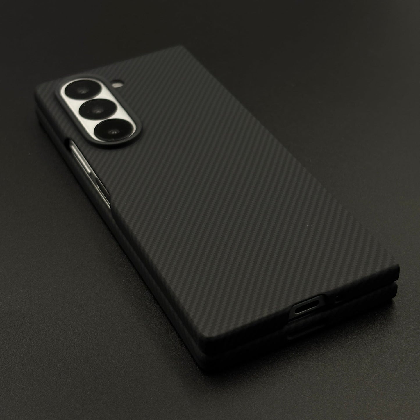 Black Carbon Fiber Grid Case for Samsung Galaxy Z Fold 6