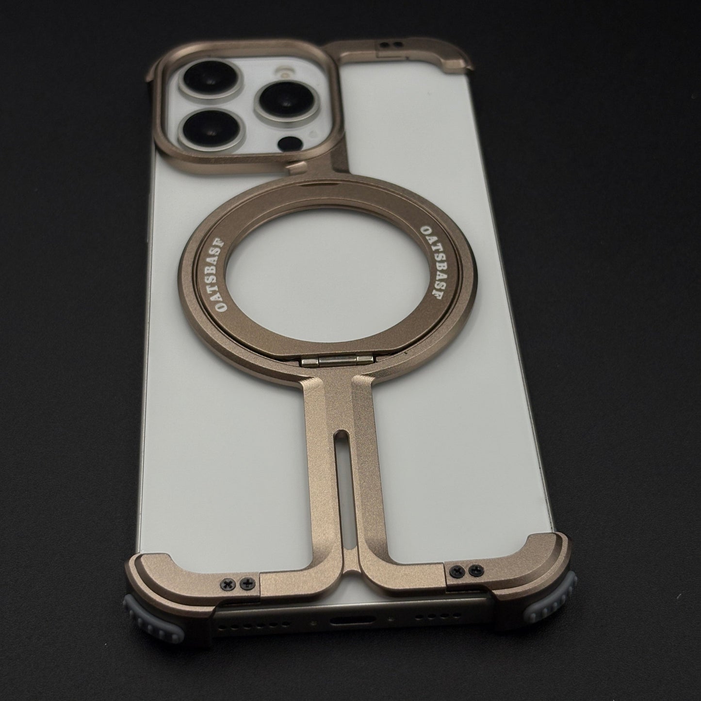 Next-Gen Metal Frame iPhone Case | Luxury Aluminum Rotating Stand | MagSafe Support
