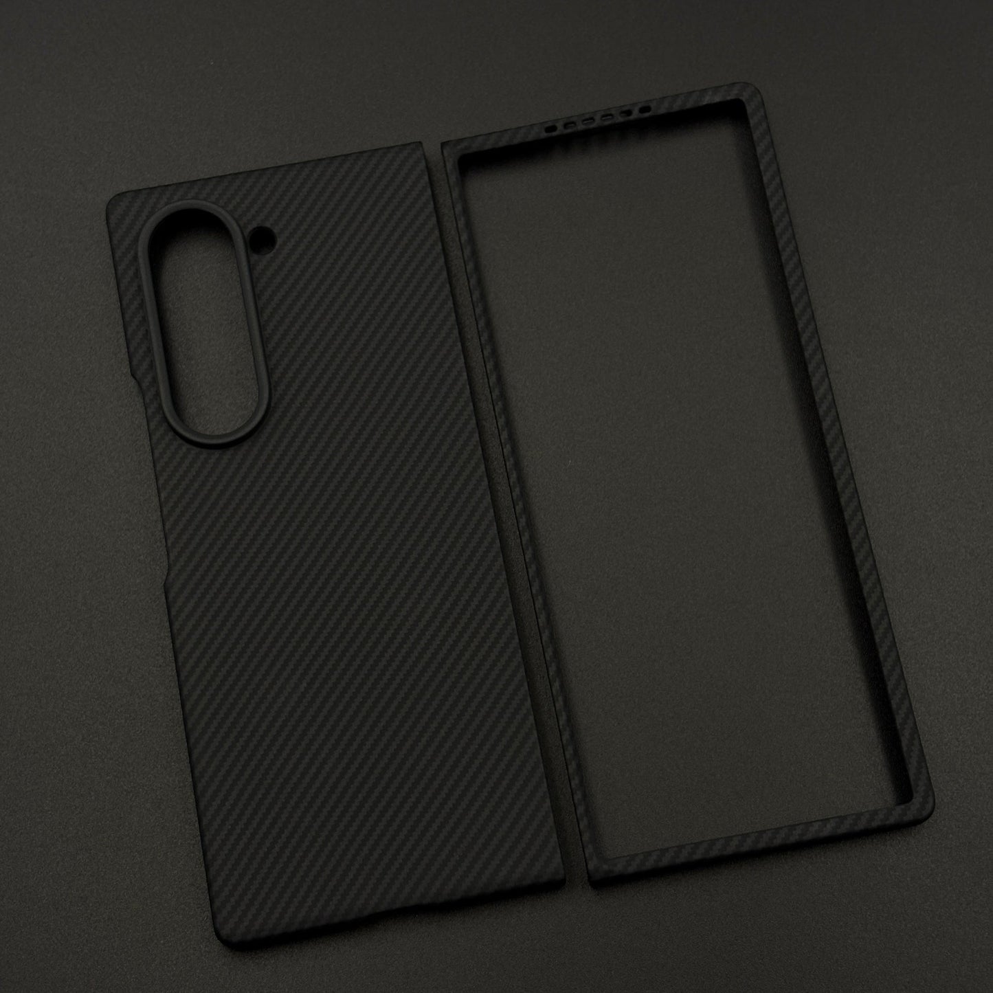 Black Carbon Fiber Grid Case for Samsung Galaxy Z Fold 6