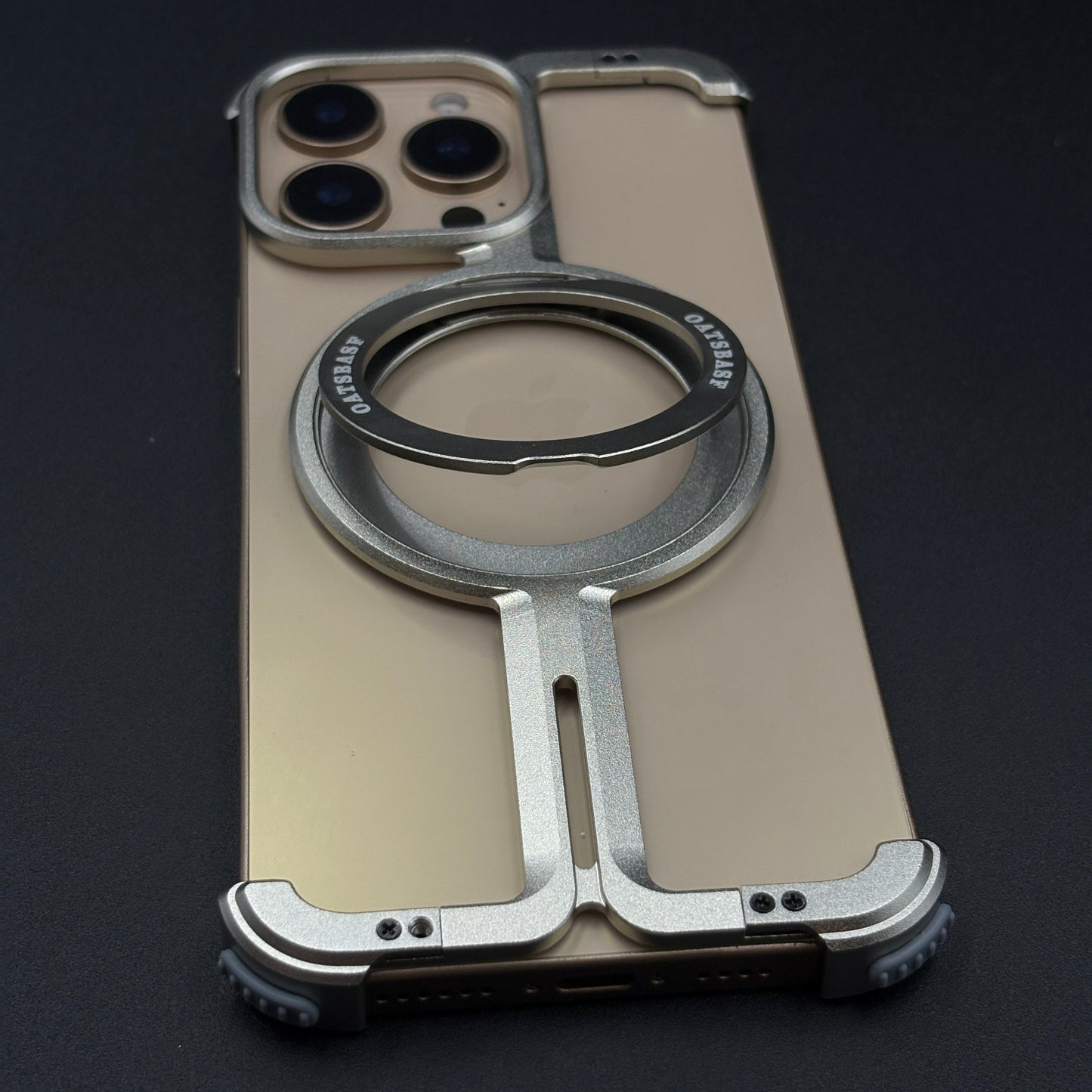 Next-Gen Metal Frame iPhone Case | Luxury Aluminum Rotating Stand | MagSafe Support