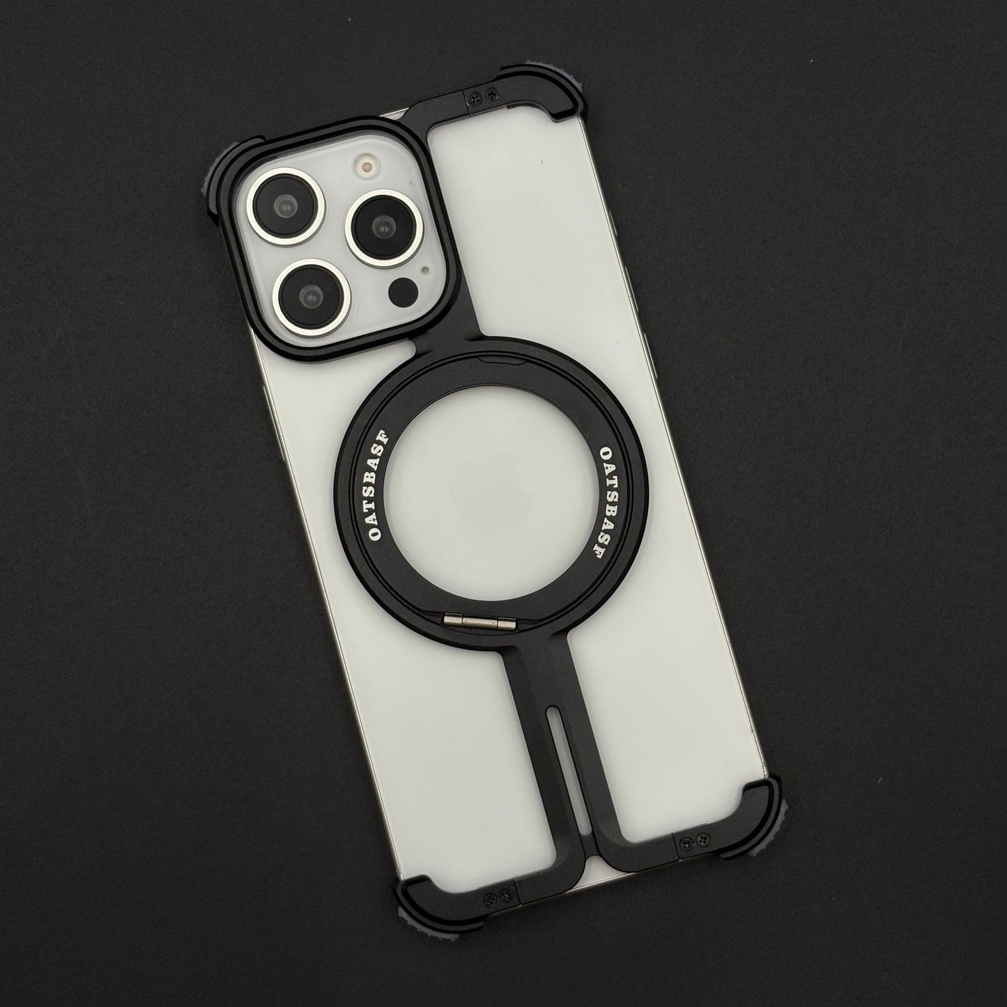 Next-Gen Metal Frame iPhone Case | Luxury Aluminum Rotating Stand | MagSafe Support