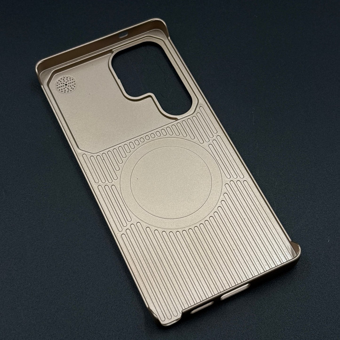 Croc Pattern Phone Case for Samsung Galaxy S25 Ultra | Aeroflex Borderless Frame | Real Feel Leather | MagSafe Compatible