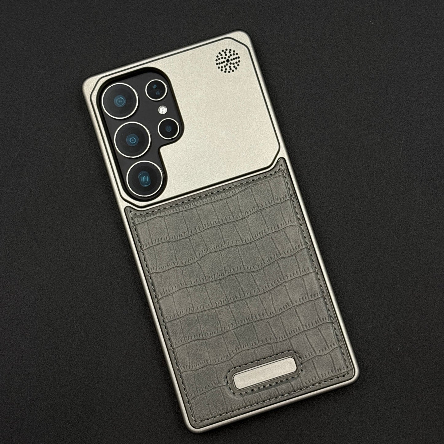Croc Pattern Phone Case for Samsung Galaxy S25 Ultra | Aeroflex Borderless Frame | Real Feel Leather | MagSafe Compatible