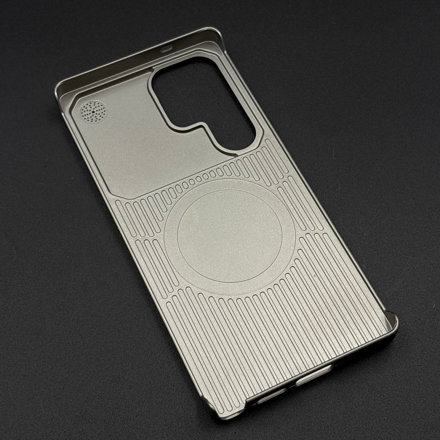 Croc Pattern Phone Case for Samsung Galaxy S24 Ultra | Aeroflex Borderless Frame | Real Feel Leather | MagSafe Compatible