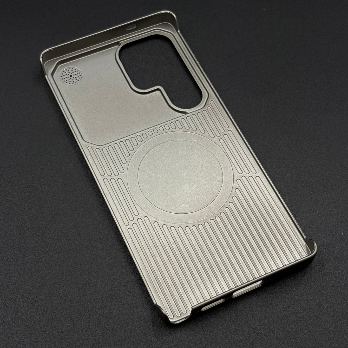Croc Pattern Phone Case for Samsung Galaxy S24 Ultra | Aeroflex Borderless Frame | Real Feel Leather | MagSafe Compatible