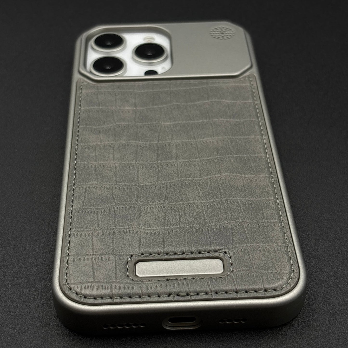 Croc Pattern Phone Case for iPhone Series | Aeroflex Borderless Frame | Real Feel Leather | MagSafe Compatible