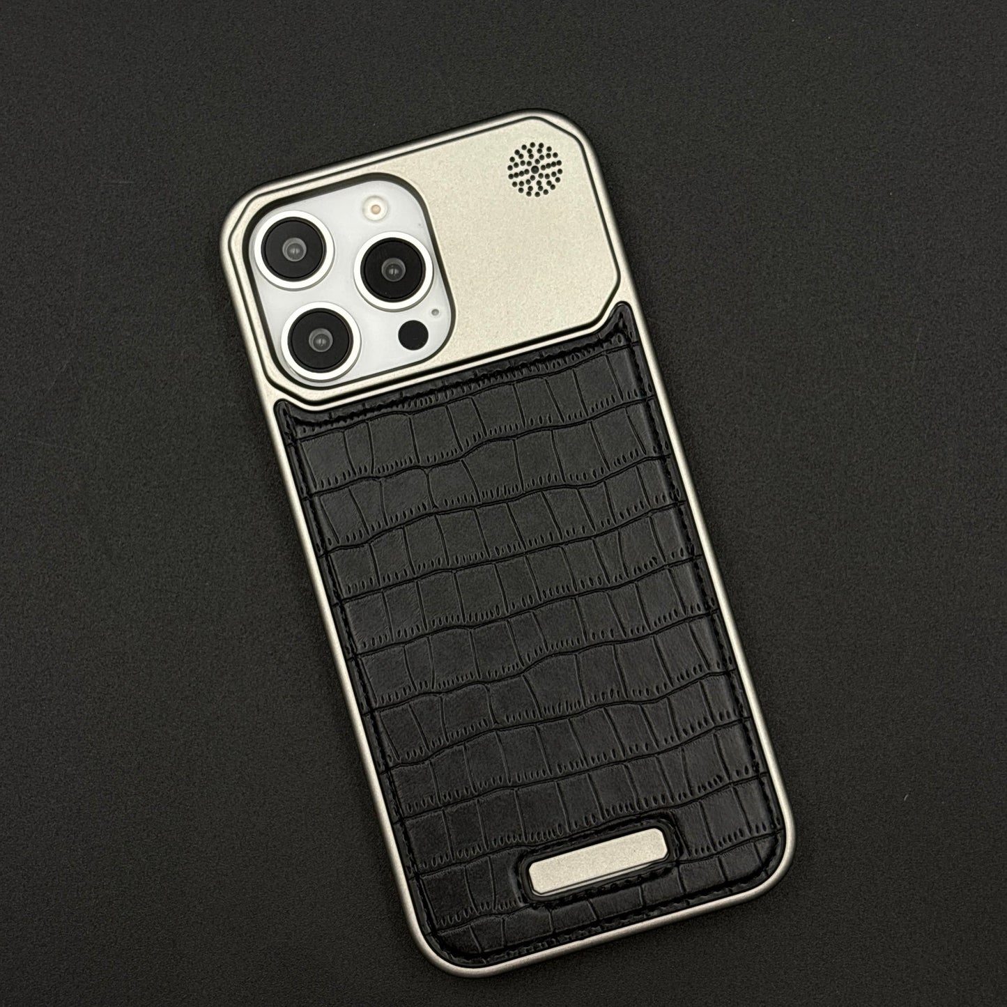 Croc Pattern Phone Case for iPhone Series | Aeroflex Borderless Frame | Real Feel Leather | MagSafe Compatible