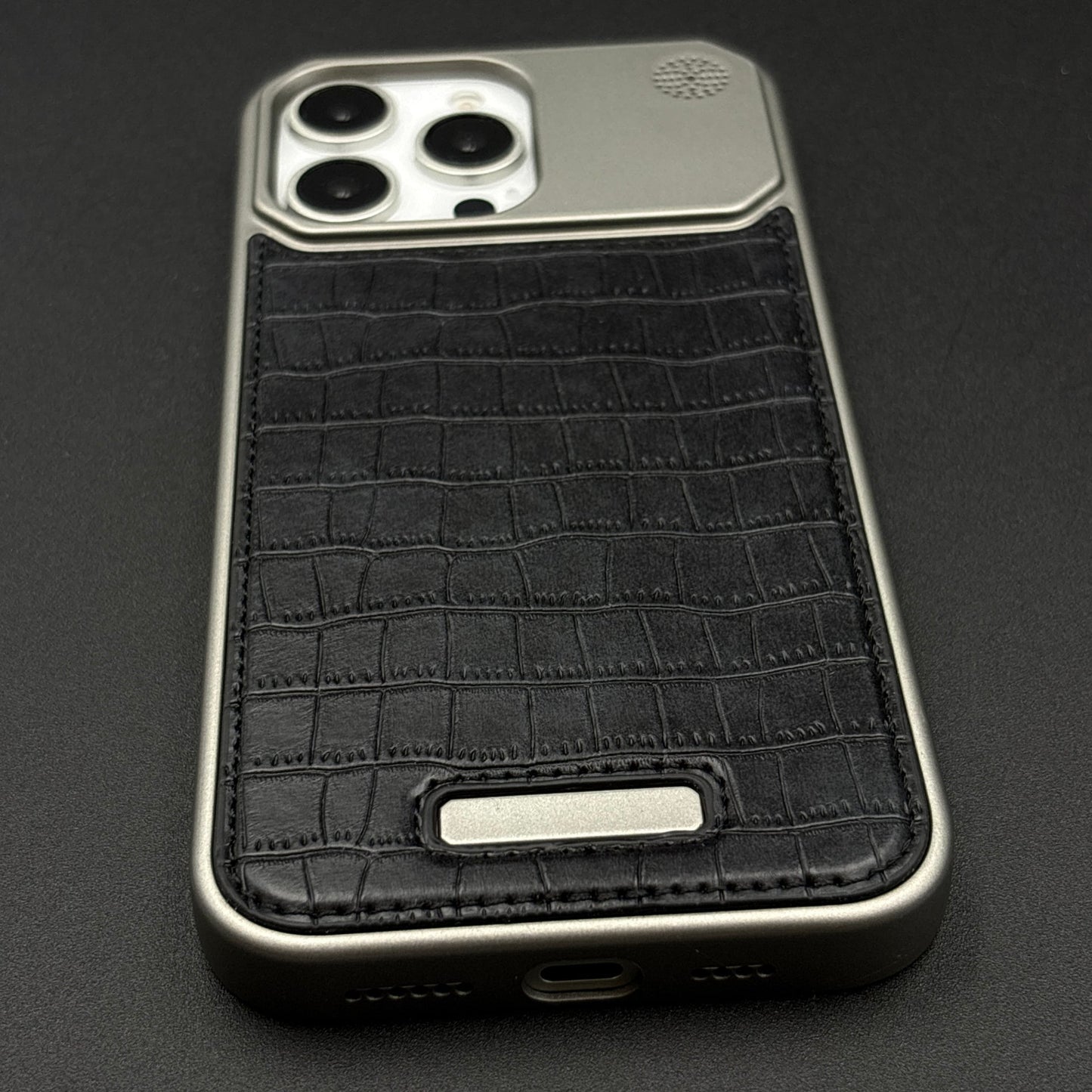 Croc Pattern Phone Case for iPhone Series | Aeroflex Borderless Frame | Real Feel Leather | MagSafe Compatible