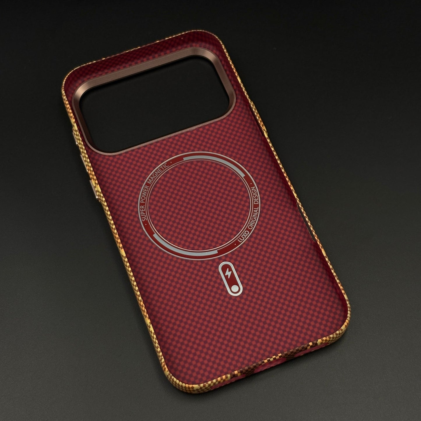 Desert Brown Zigzag Case Slim Mobile Case Cover for iPhone 17 Series | Rare Aramid Texture Finish | Real Carbon Fibre Feel | Hidden MagSafe
