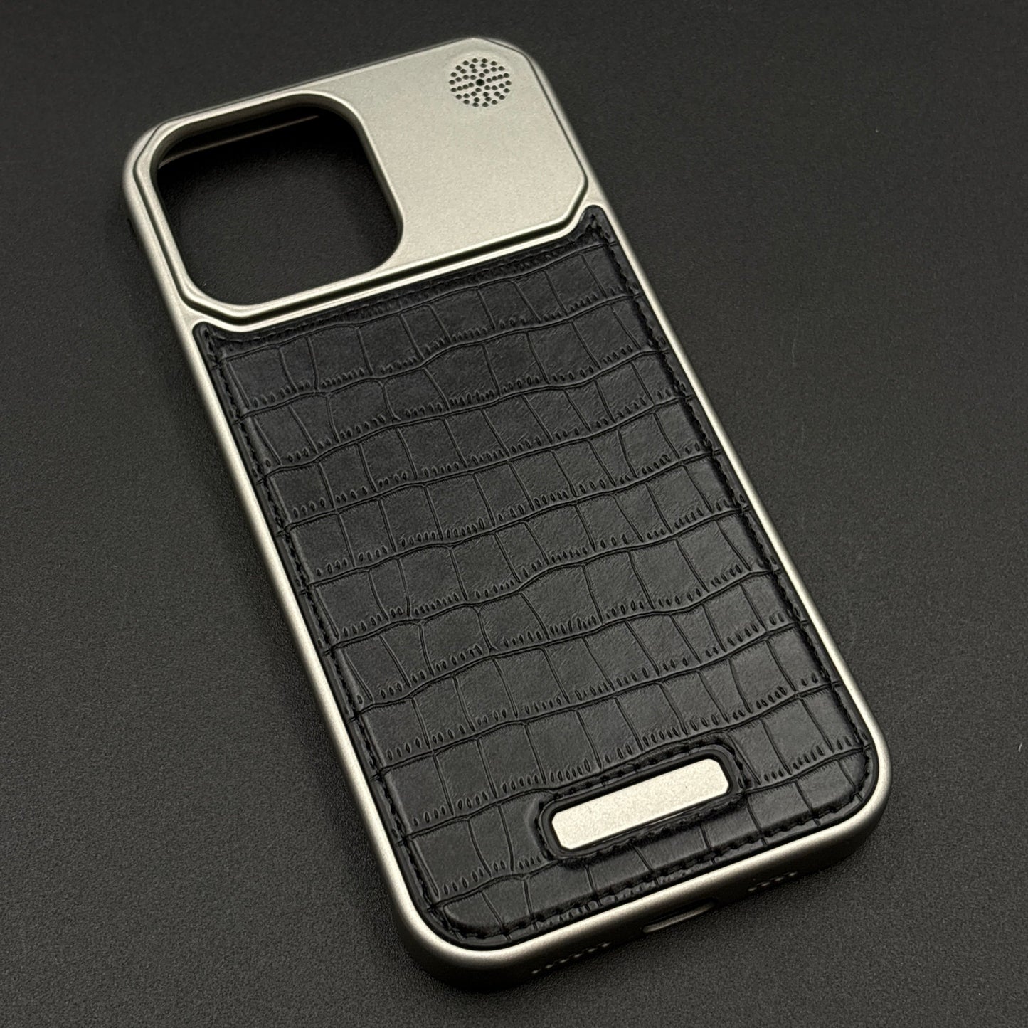 Croc Pattern Phone Case for iPhone Series | Aeroflex Borderless Frame | Real Feel Leather | MagSafe Compatible