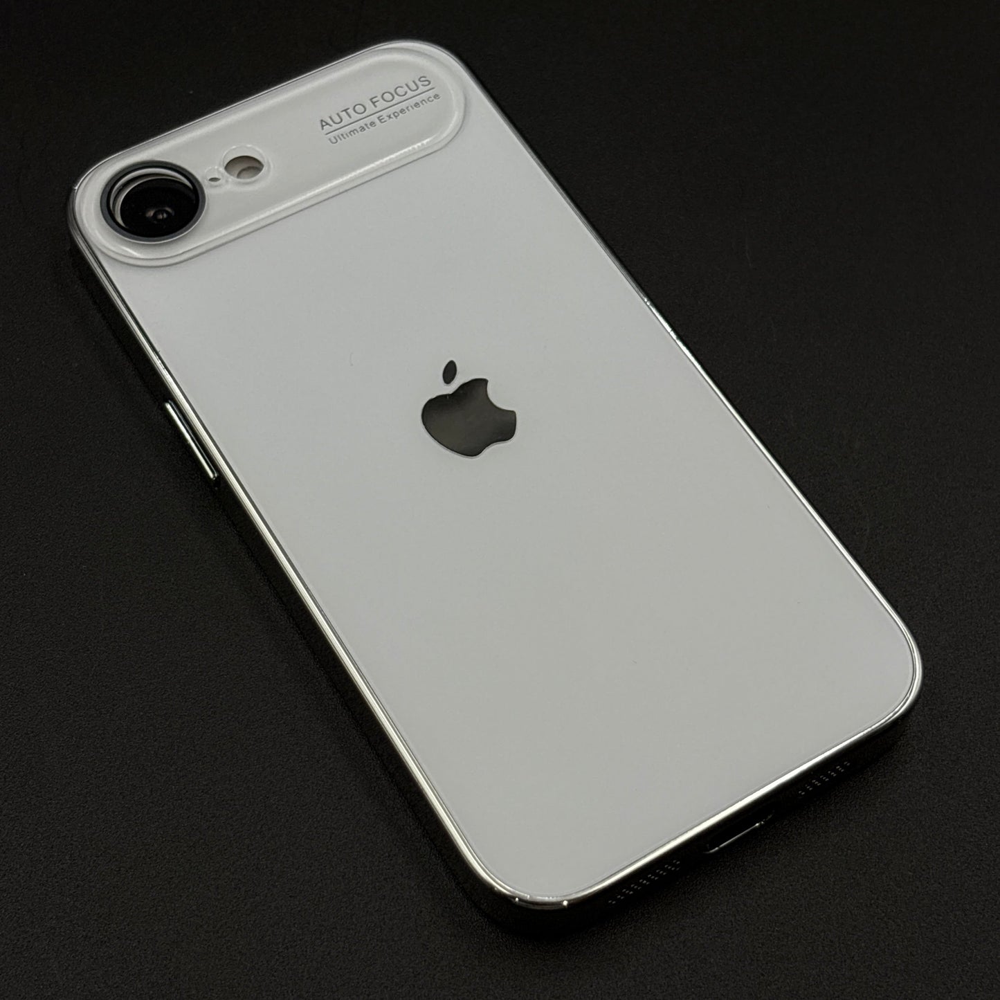 iPhone 16E Luxury Backplane Glass Chromatic Lens Shield Case Cover
