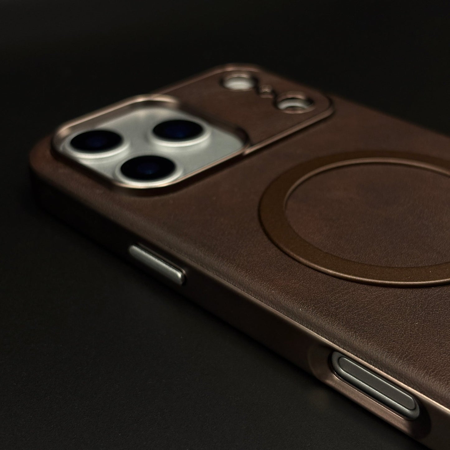 Luxury Leather MagSafe Case for iPhone 17 Series | Camera Lens Protection Back Cover
