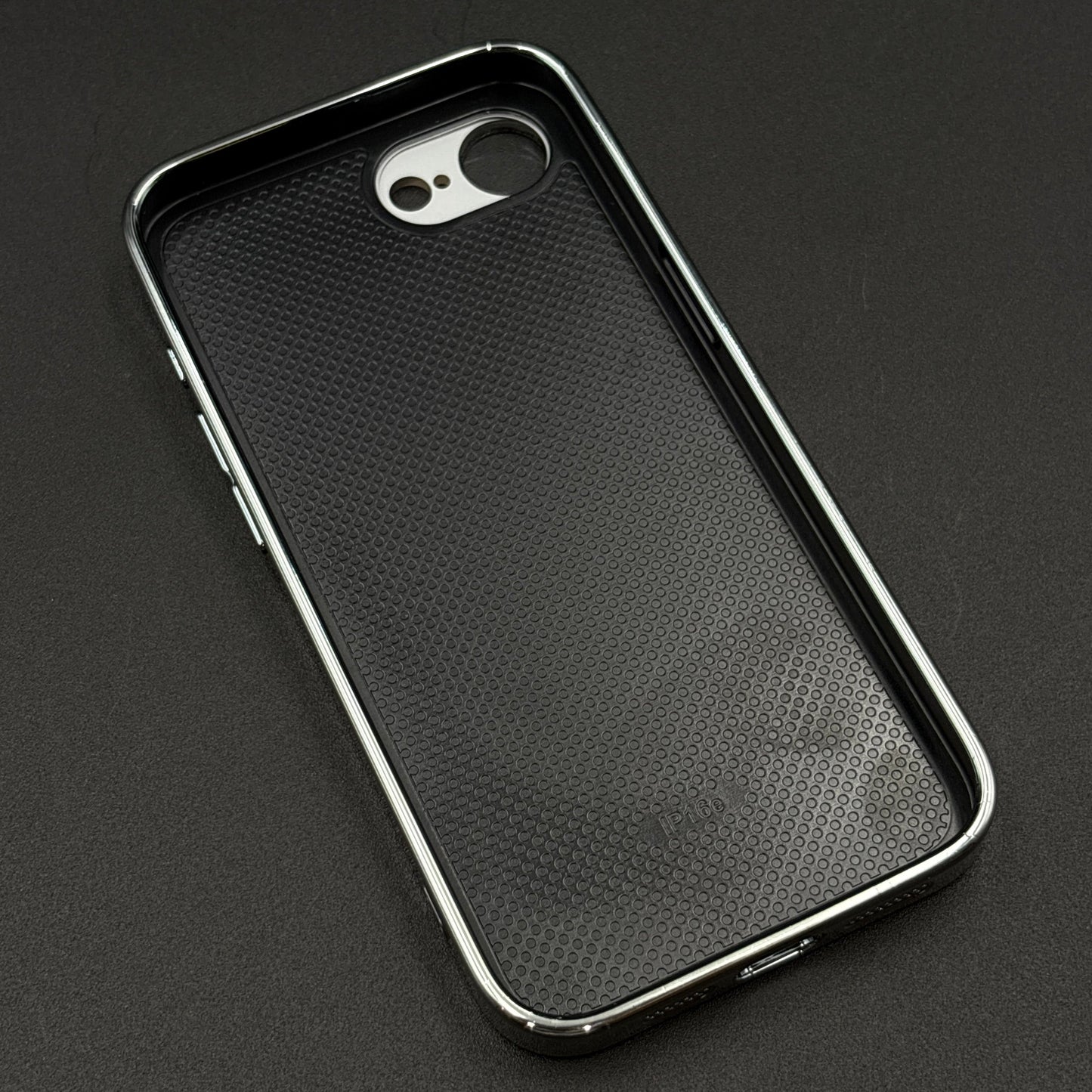 iPhone 16E Luxury Backplane Glass Chromatic Lens Shield Case Cover