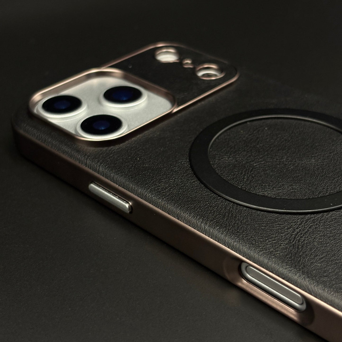 Luxury Leather MagSafe Case for iPhone 17 Series | Camera Lens Protection Back Cover