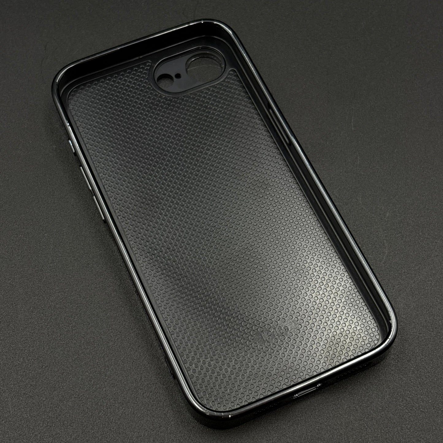 iPhone 16E Luxury Backplane Glass Chromatic Lens Shield Case Cover