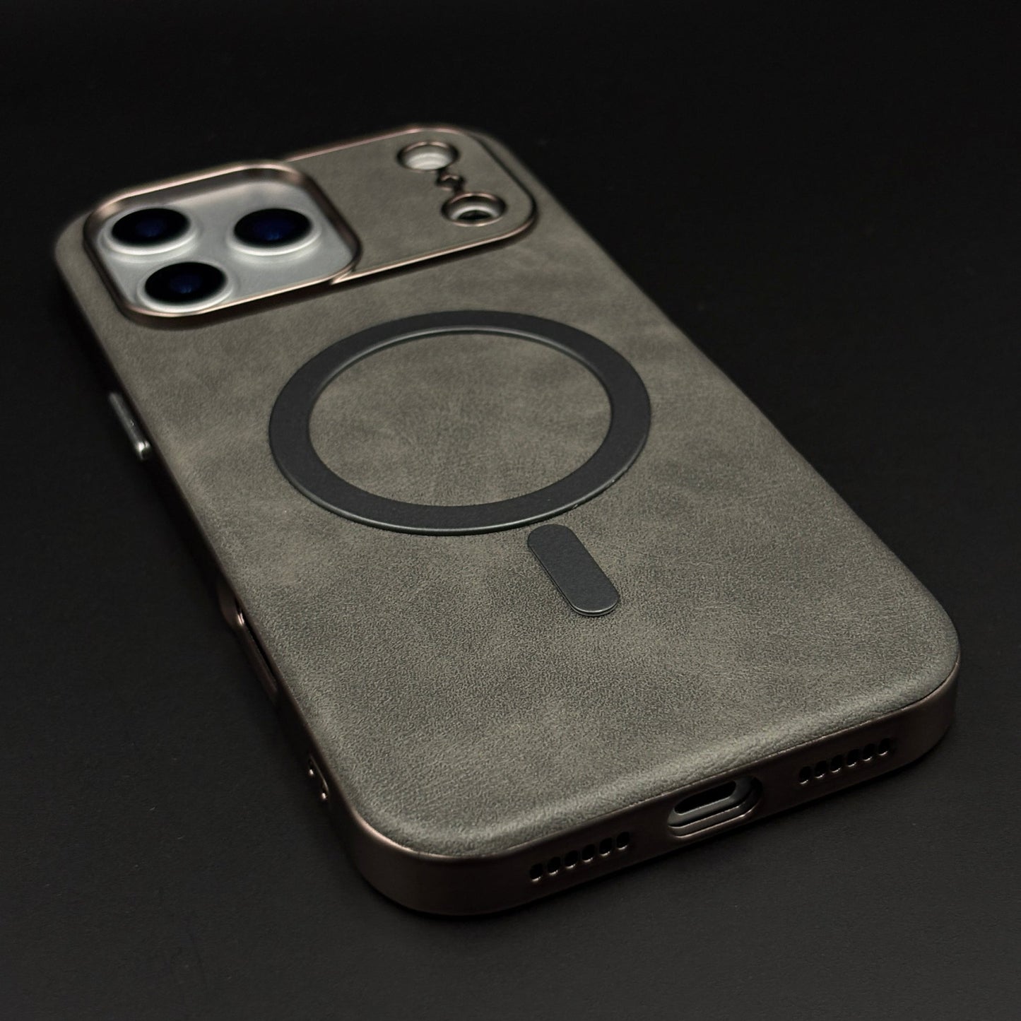 Luxury Leather MagSafe Case for iPhone 17 Series | Camera Lens Protection Back Cover