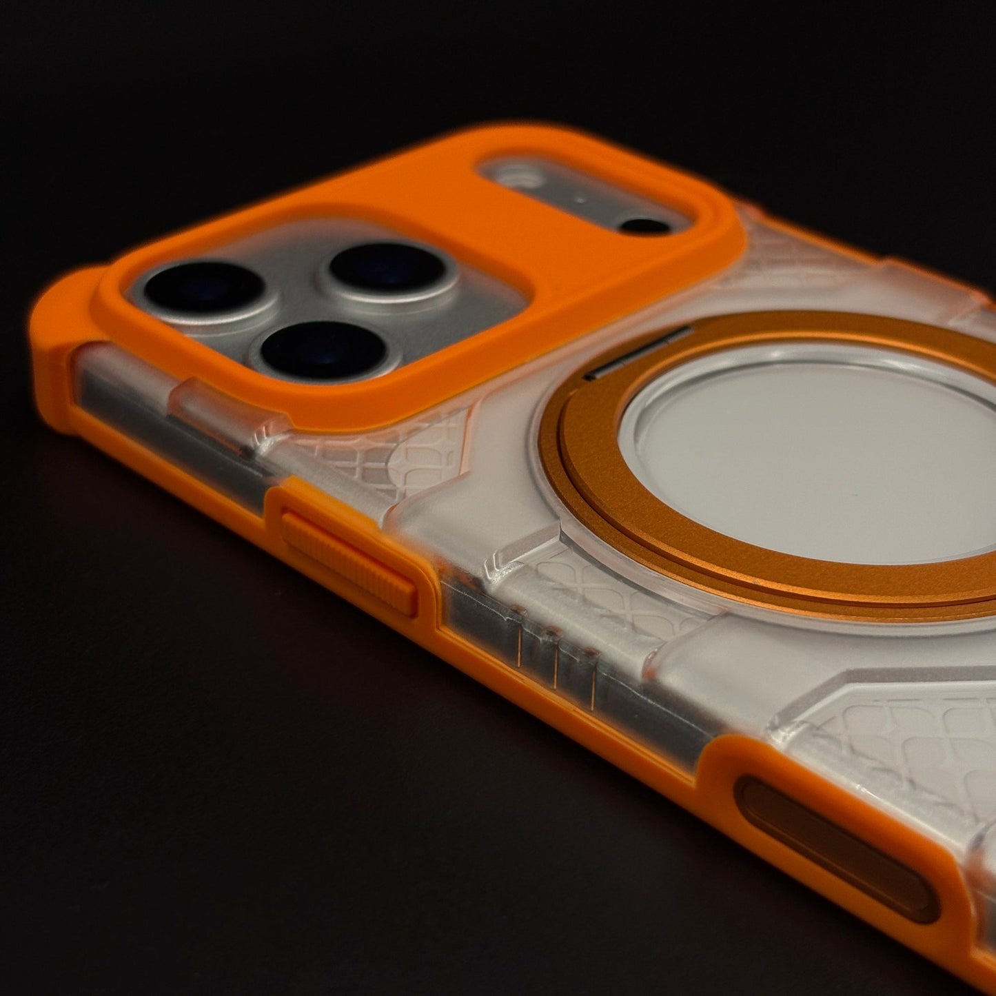Rugged MagSafe Ring Stand Clear Case for iPhone 17 Series | Shockproof Armor Cover