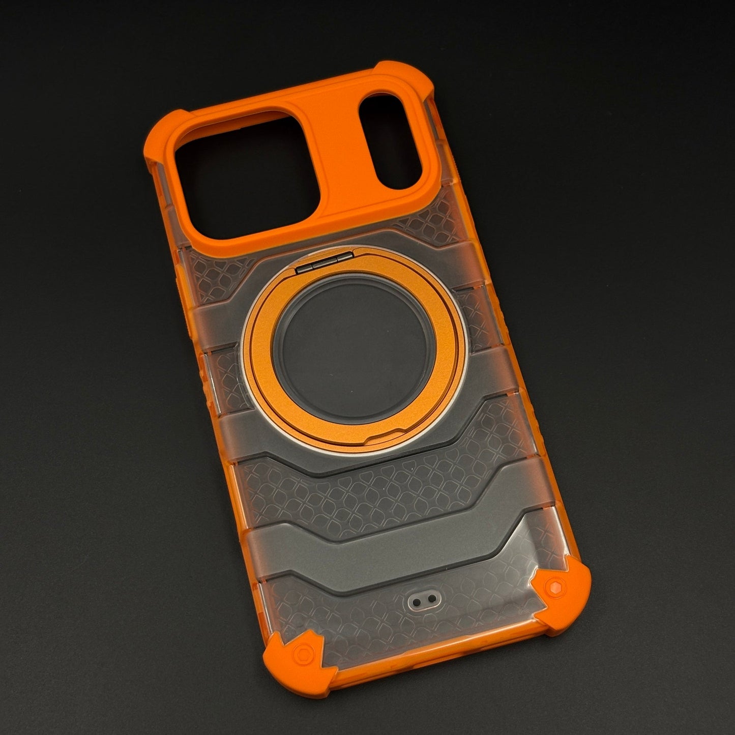 Rugged MagSafe Ring Stand Clear Case for iPhone 17 Series | Shockproof Armor Cover