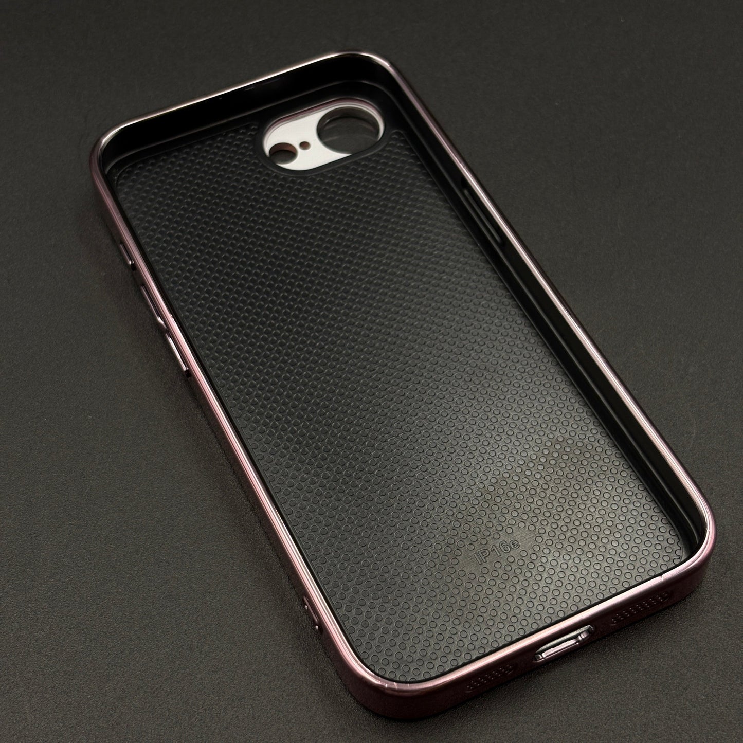 iPhone 16E Luxury Backplane Glass Chromatic Lens Shield Case Cover