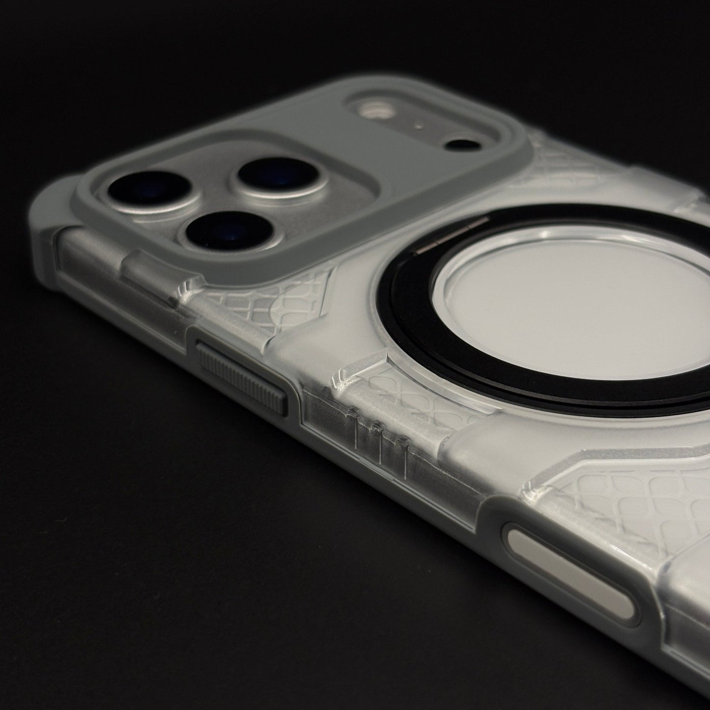 Rugged MagSafe Ring Stand Clear Case for iPhone 17 Series | Shockproof Armor Cover