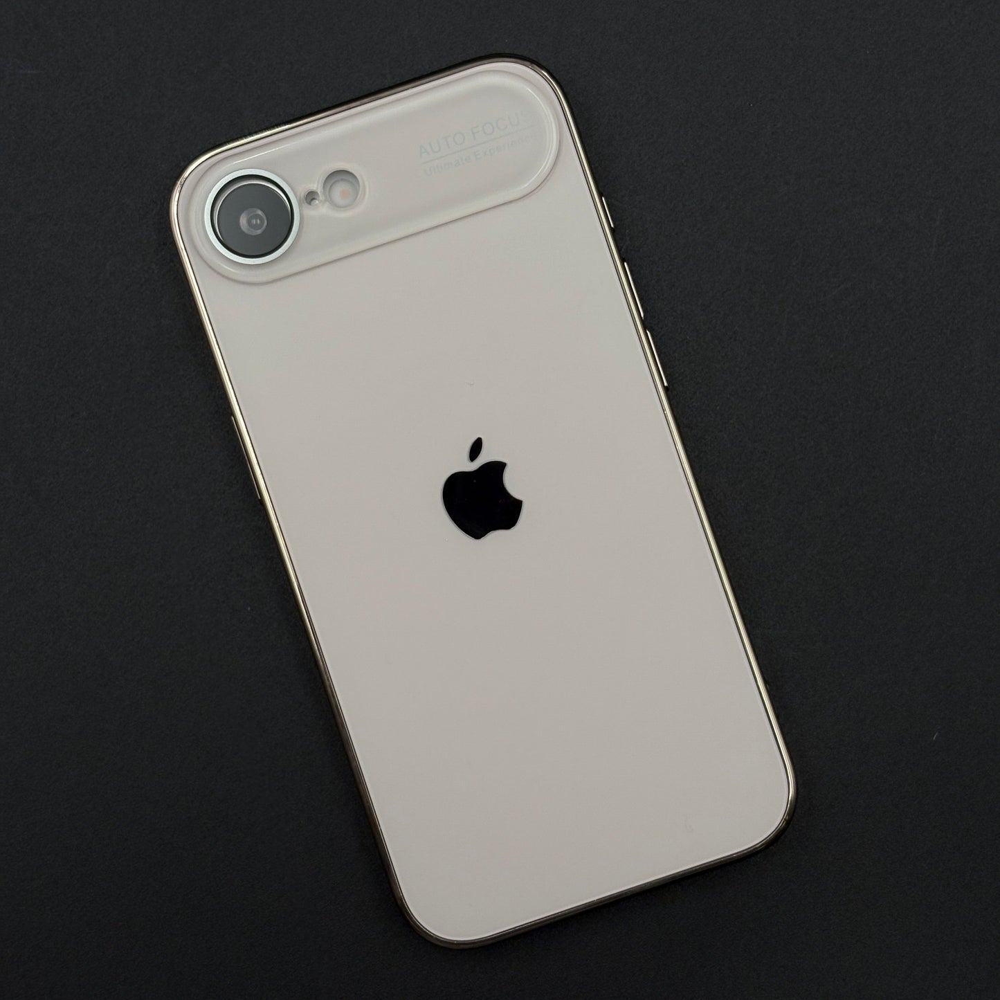 iPhone 16E Luxury Backplane Glass Chromatic Lens Shield Case Cover