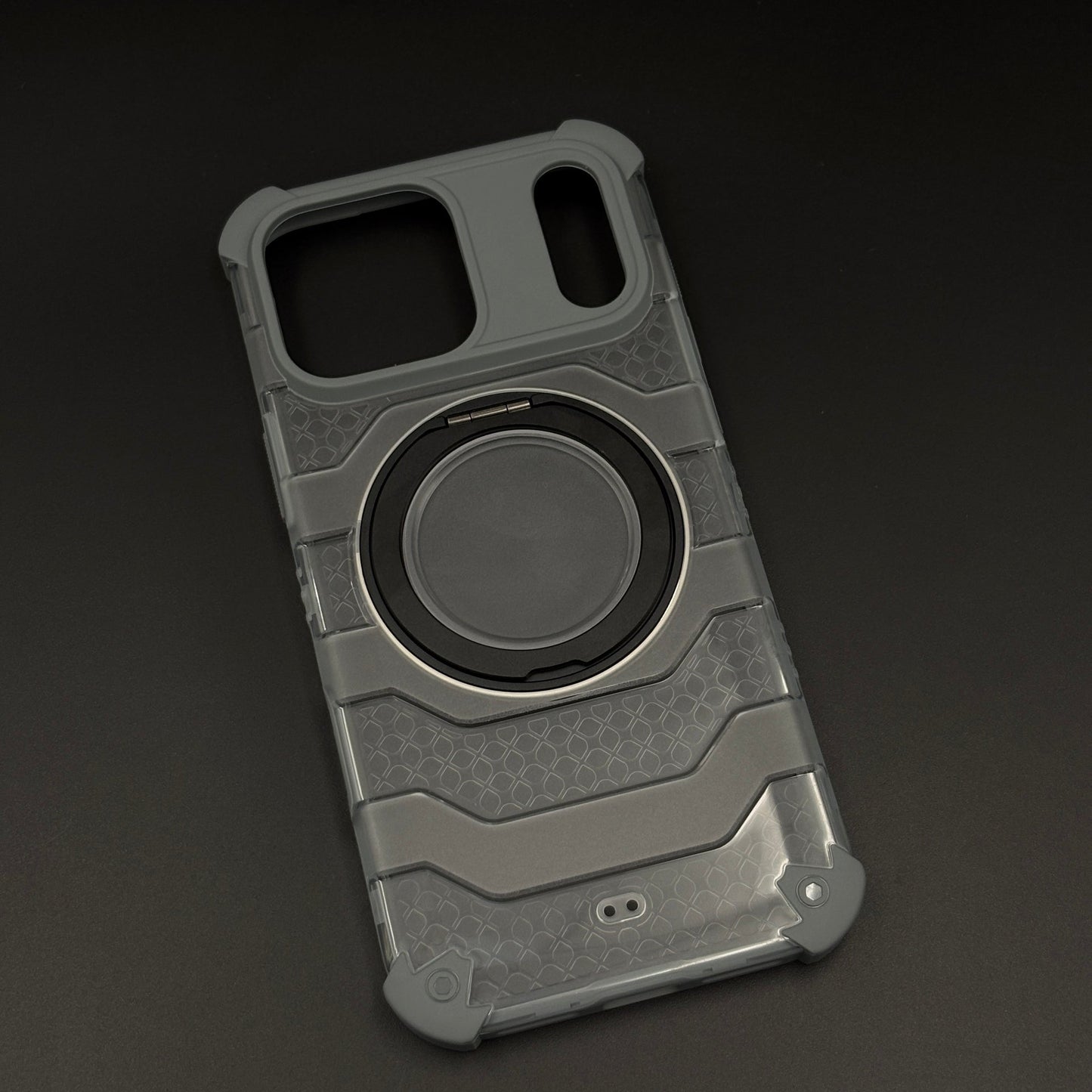 Rugged MagSafe Ring Stand Clear Case for iPhone 17 Series | Shockproof Armor Cover